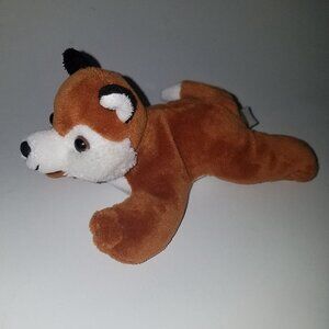 Unipak Small Fox Bean Bag Plush Lovey 7" Long Stuffed Animal Toy